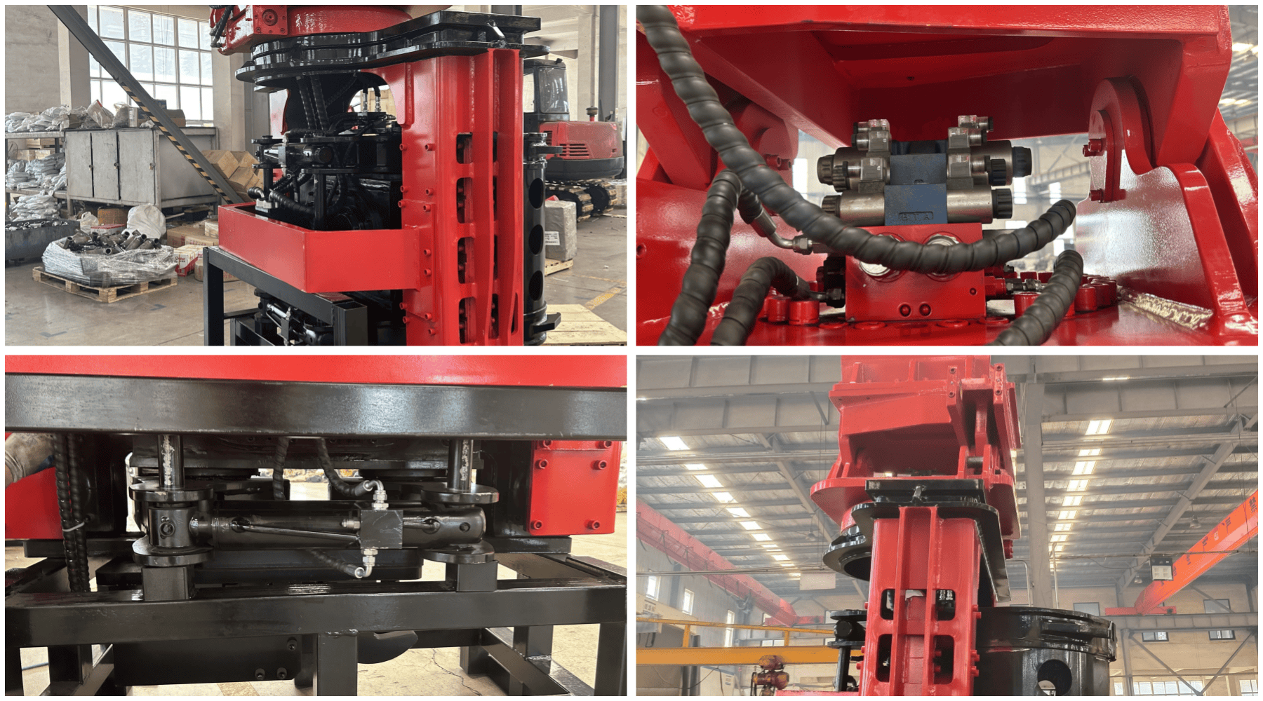 Side grip pile driver